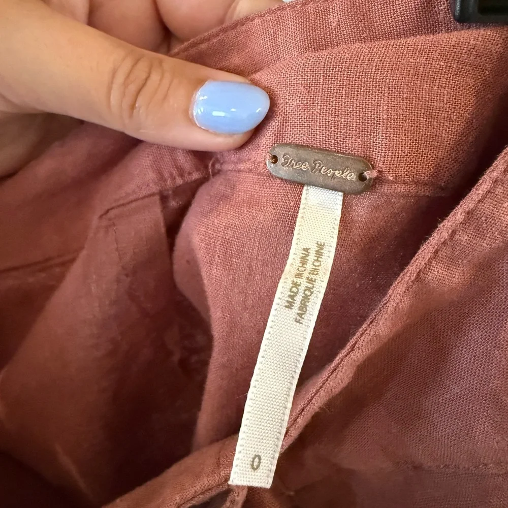 Free People Rust Ruffle Wrap Mini Skirt - Picture 5 of 6